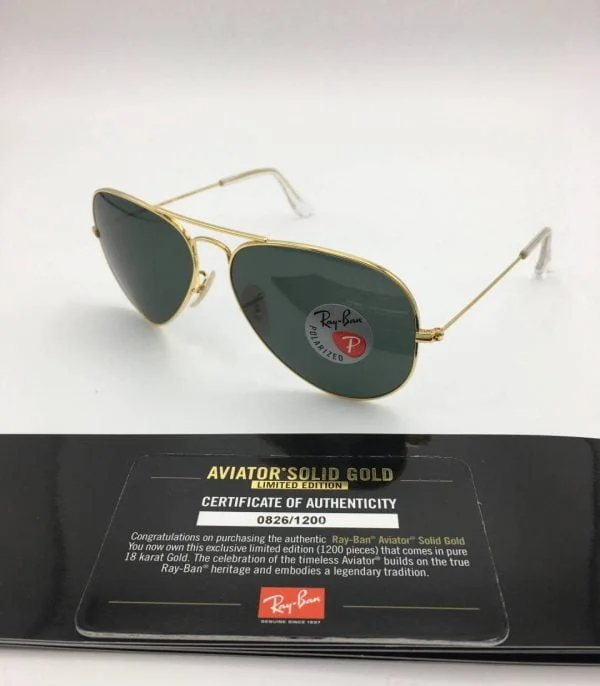Ray-Ban-3025K-aviator solid gold-limited edition-160