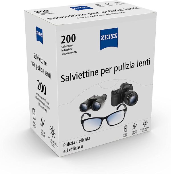 Salviette Per Occhiali VEDOCHIARO - Confezione Da 12 Pacchetti (16 Salviette Ciascuno)